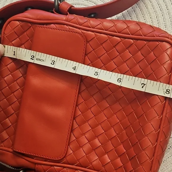 Bottega Veneta Red Crossbody Leather Bag With Original Dustbag - Picture 13 of 13